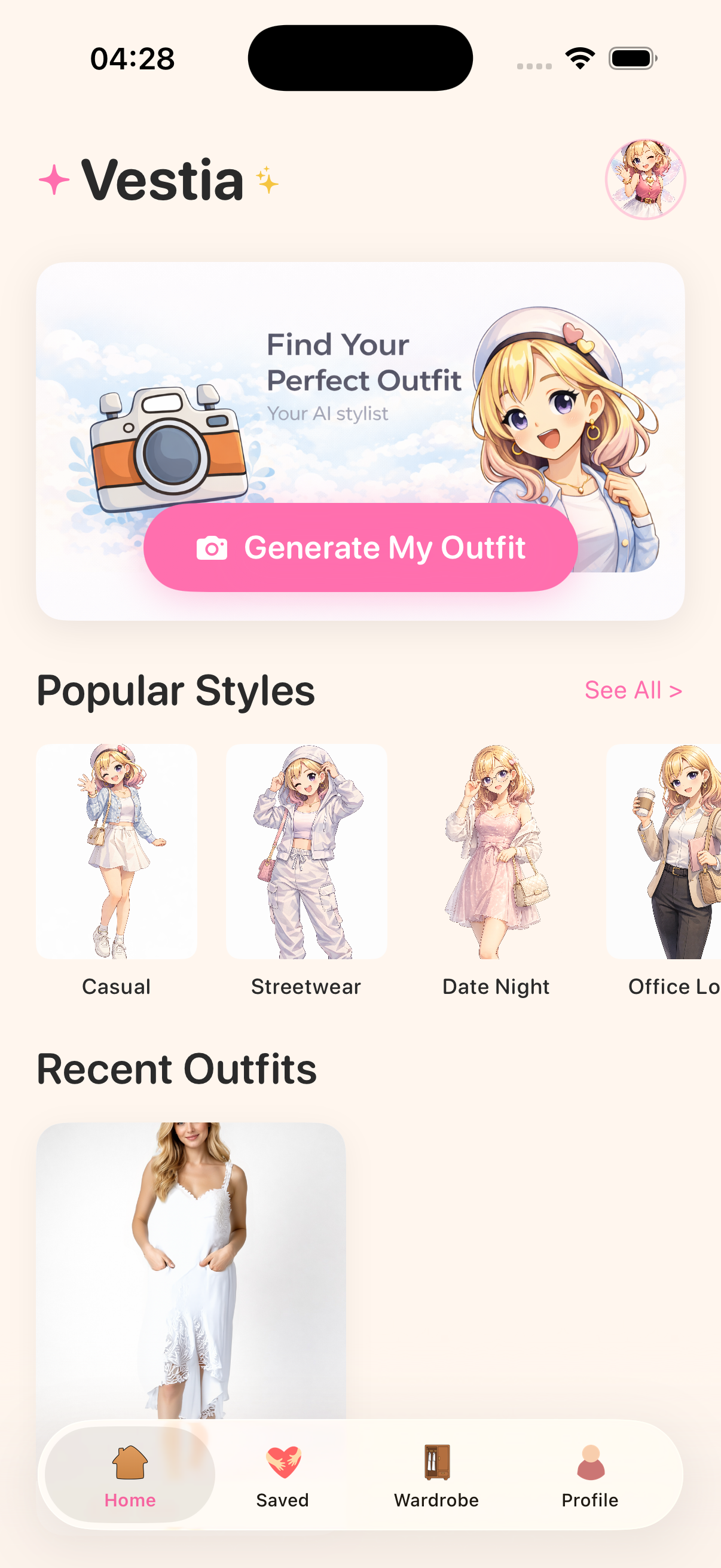 Vestia screenshot